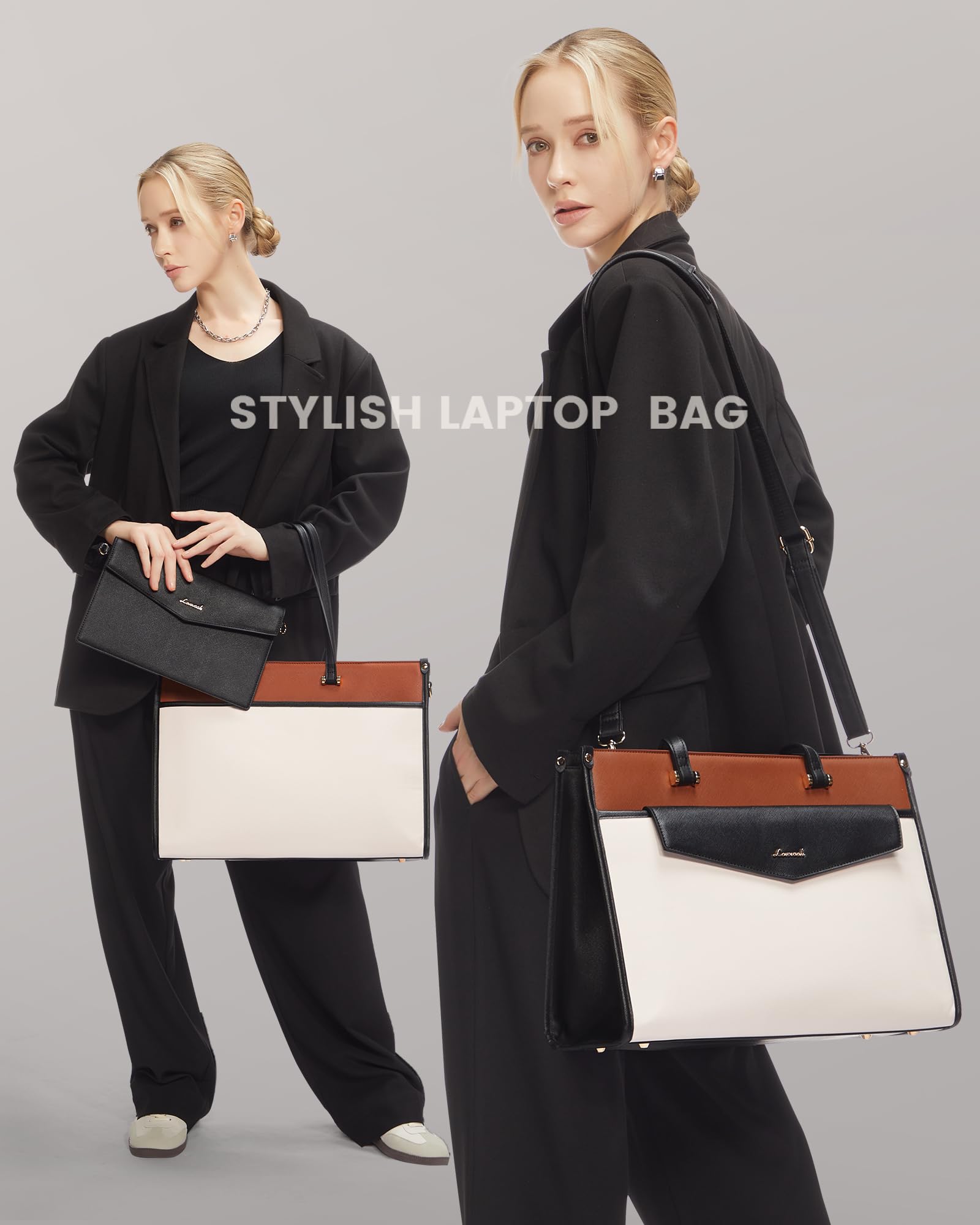 Amazon.com: LOVEVOOK Laptop Bag for Women, 15.6'' Laptop Tote